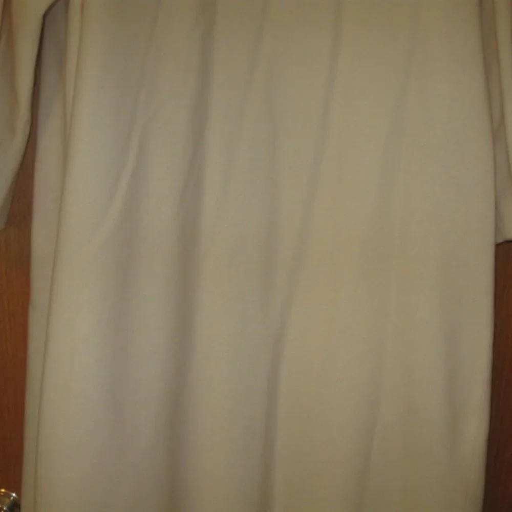 Jonathan Michael Off White Open Pleated Wool Coat